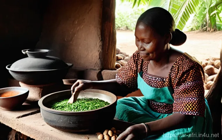 중앙아프리카 공화국 전통 음식 - **A vibrant Central African outdoor market scene:** A bustling and colorful outdoor market in a Cent... 중앙아프리카 공화국 전통 음식 - **A vibrant Central African outdoor market scene:** A bustling and colorful outdoor market in a Cent...